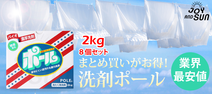 洗剤ポール販売店ジョイアンドサンはこちら